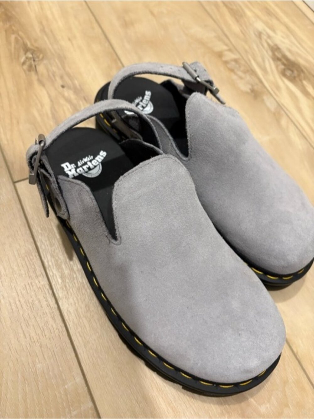 Dr. Martens Zebzag Mules Grey Suede - Picture 2 of 8